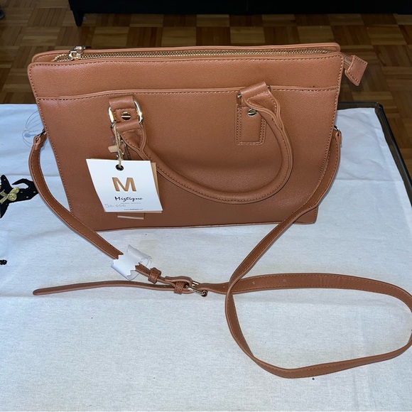 Miztique Vegan Leather Handbag Satchel P - Picture 5 of 10